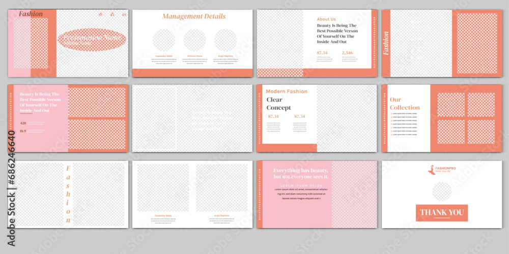 Fashion Presentation design photobook Template Landing Page fashion Fashion Presentation design photobook Template Landing Page fashion