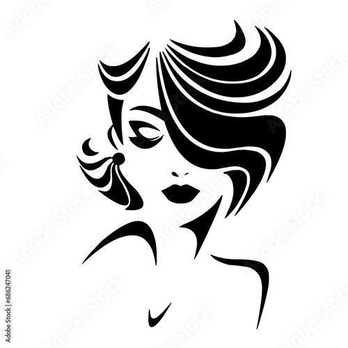 woman face with hair