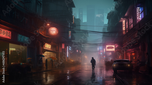 Twilight Metropolis: Cyberpunk City Dreamscape