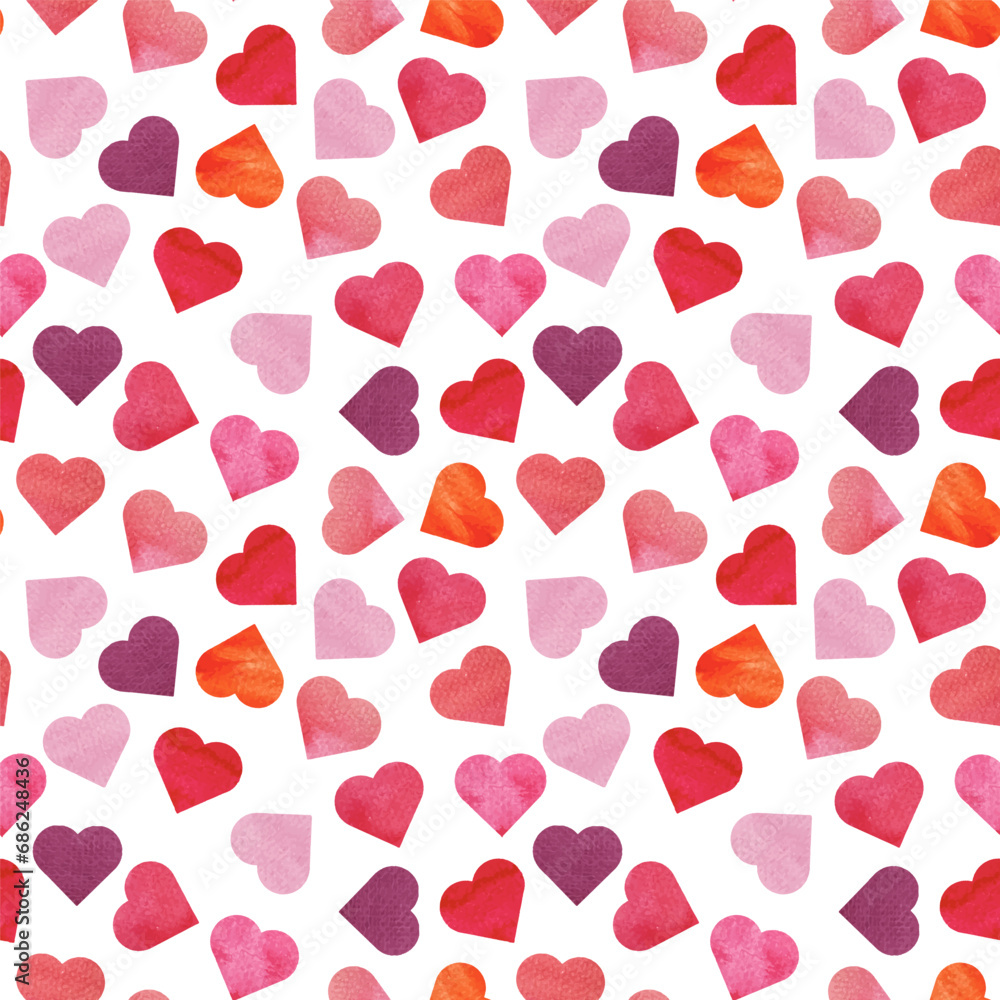 watercoolor love heart seamless pattern watercoolor love heart seamless pattern