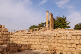 Jerash, Gerasa ist eine historische Stätte in nördlichen Jordanien.Die Stadt, die Teil des Städtebunds der Dekapolis war, und die zu den besterhaltenen archäologischen Stätten aus römischer Zeit zählt