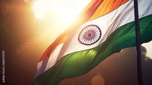 India Flag: Celebrating Independence with Tricolor Patriotism, Saffron, White, Green: Proudly in Symbolic Beauty,
 Tiranga  Glory: Capturing the Essence of Indian National Identity

