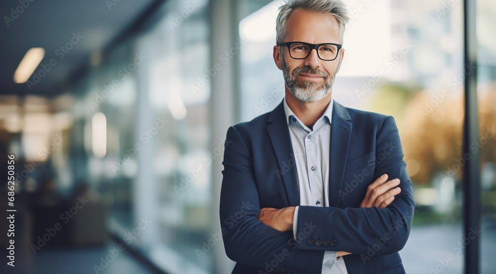 Fototapeta premium Candid Professional Man at Corporation in Magazine Style