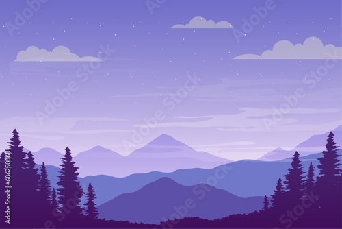 gradient mountains landscape background © AinStory