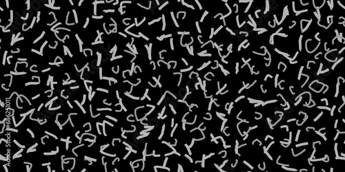 Line 90s Textile Texture. Funky Geometric Print. Fun Memphis Pattern. Cool Abstract Doodle. Retro Monochrome Wallpaper Cloth. Vector Set Geometry Decoration Simple Plus Ornament. Line Seamless Repeat.