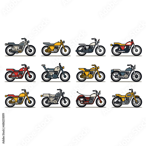 set of motorcycle