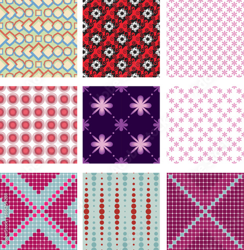 set of clothing patterns vector