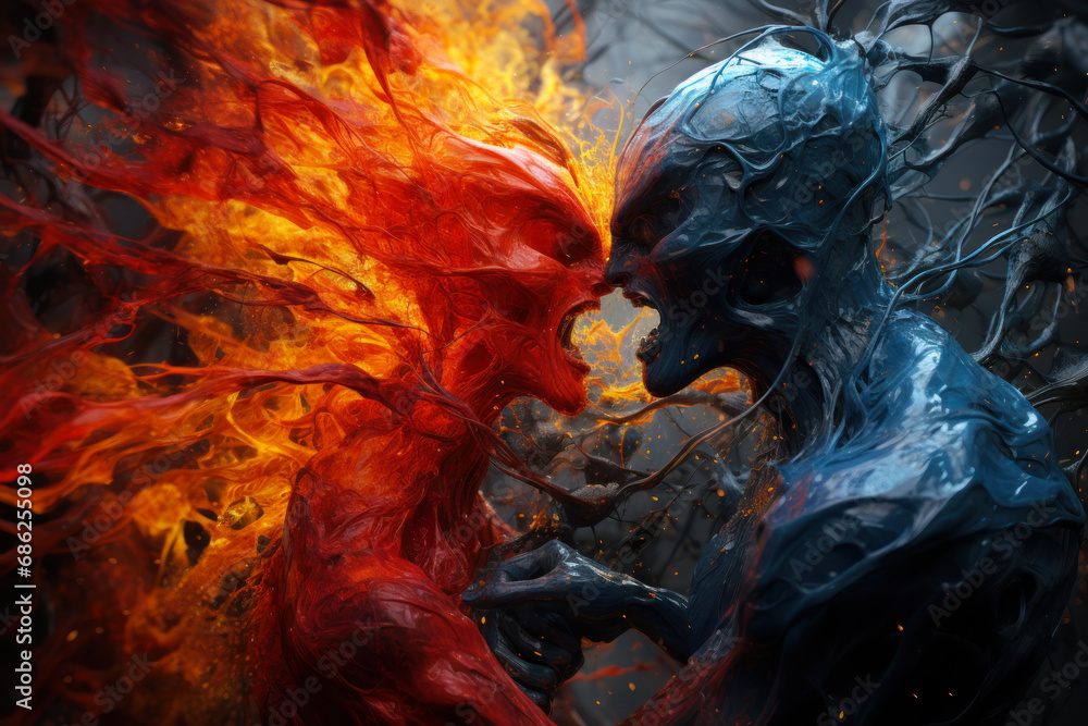face to face battle between good and evil artificial intelligence generative ai face to face battle between good and evil artificial intelligence generative ai