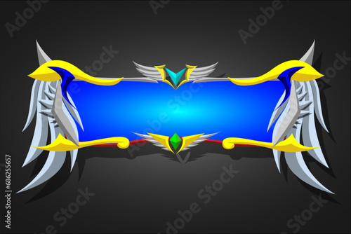 elegant winged league upgrade vector illustration