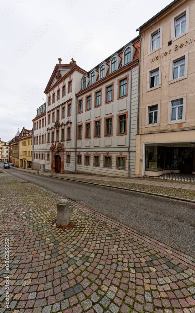 Die historische Altstadt der Skatstadt Altenburg, Thüringen, Deutschland