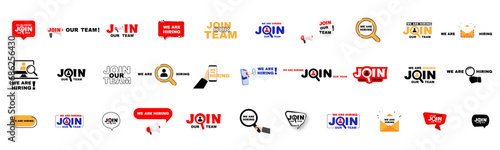 We are hiring, join our team templates illustration