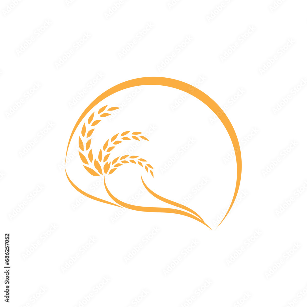 Wheat Logo template vector illustration design Wheat Logo template vector illustration design