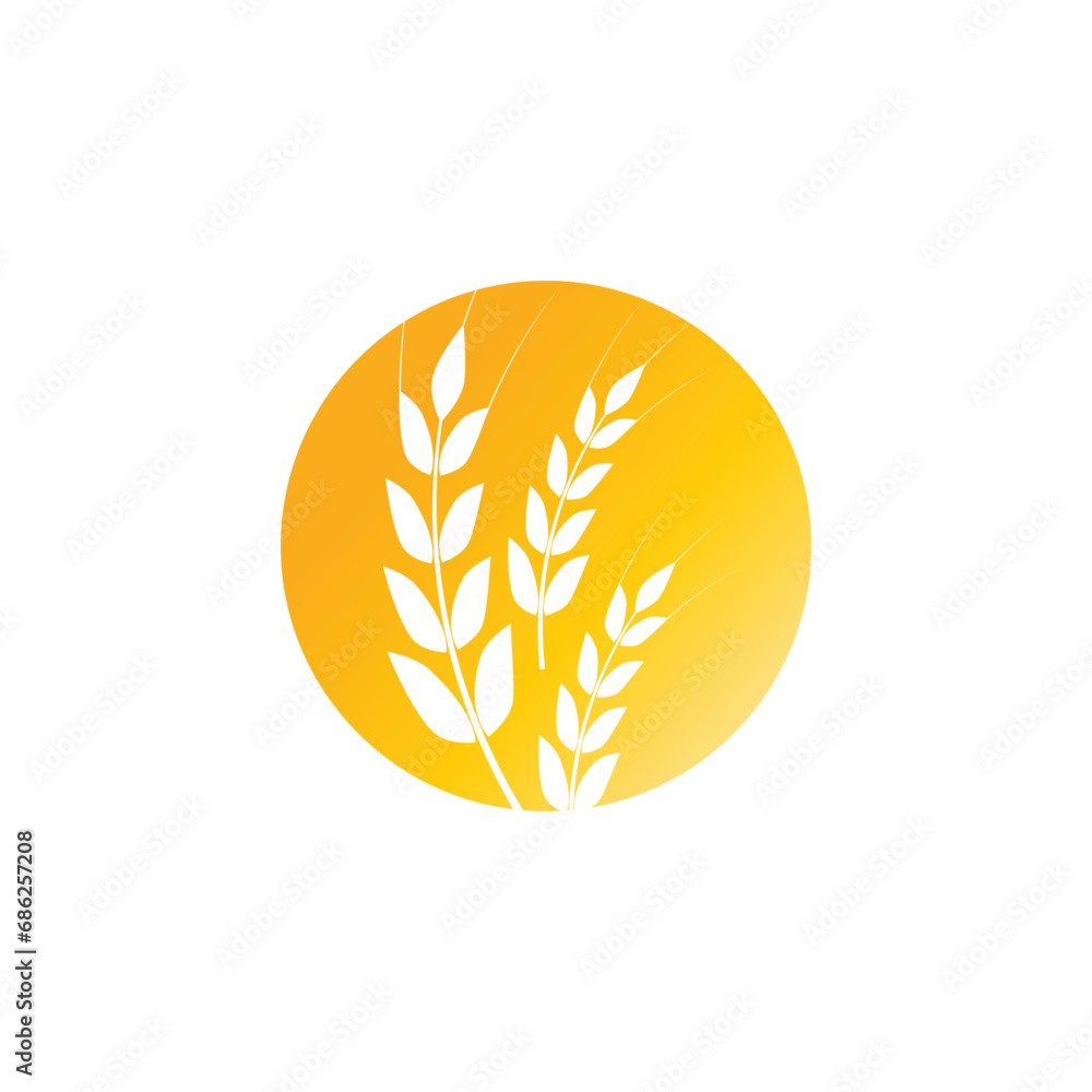 Wheat Logo template vector illustration design Wheat Logo template vector illustration design
