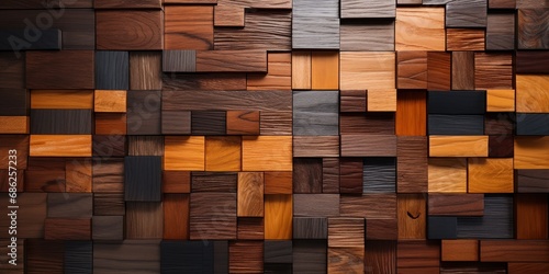 Artistic Wood Block Pattern.