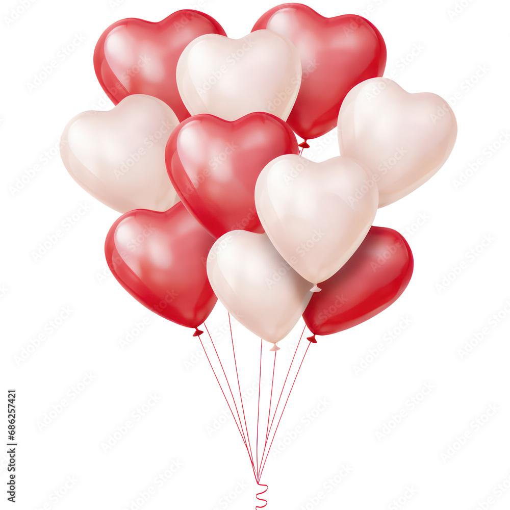 Valentine Heart-shaped balloons