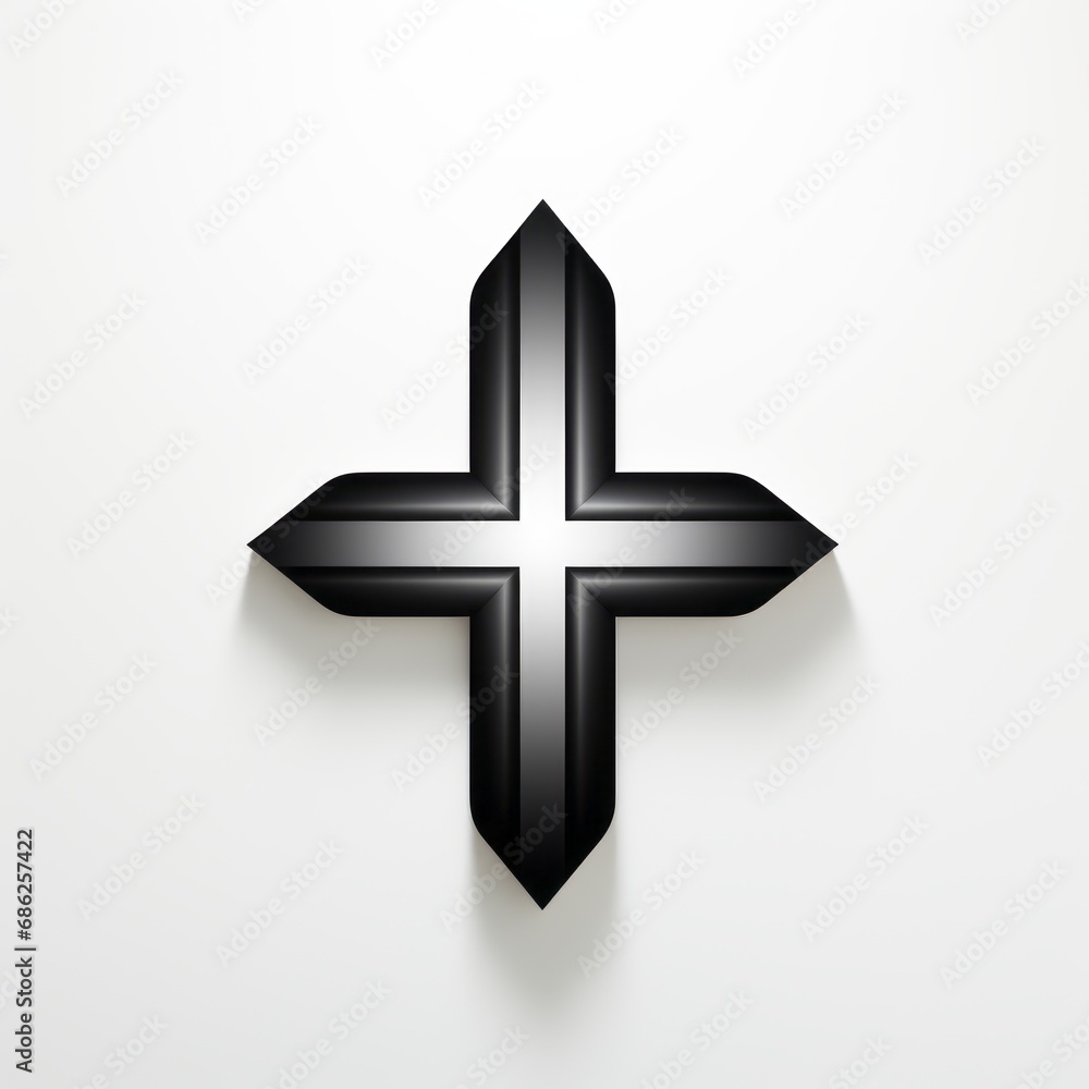 Fototapeta premium minimalistic logo in the shape of a cross