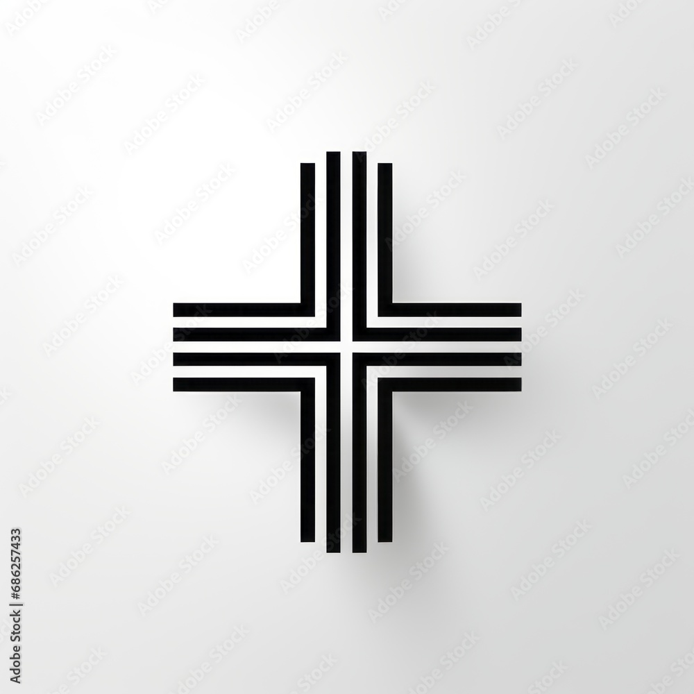 Obraz premium minimalistic logo in the shape of a cross