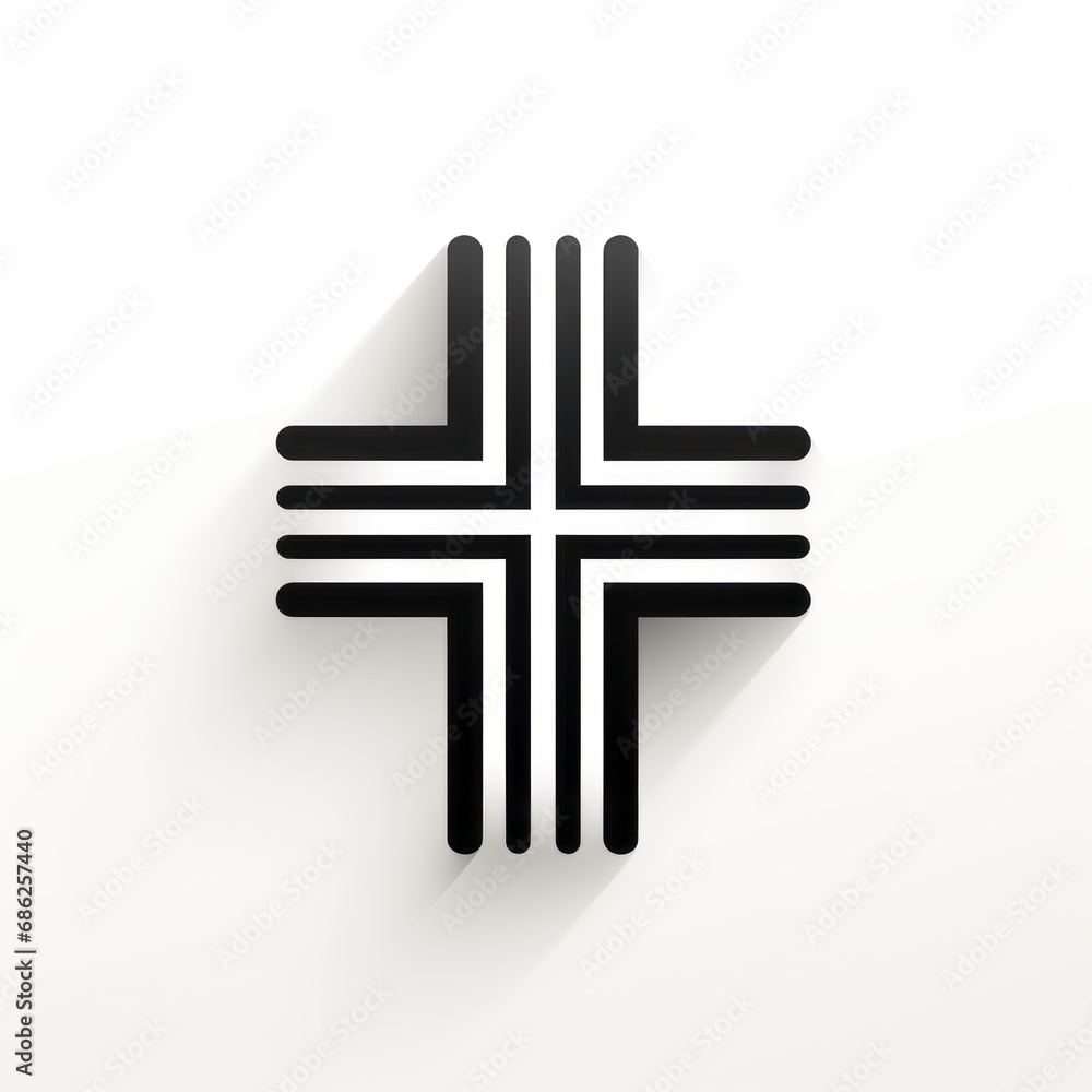 Obraz premium minimalistic logo in the shape of a cross