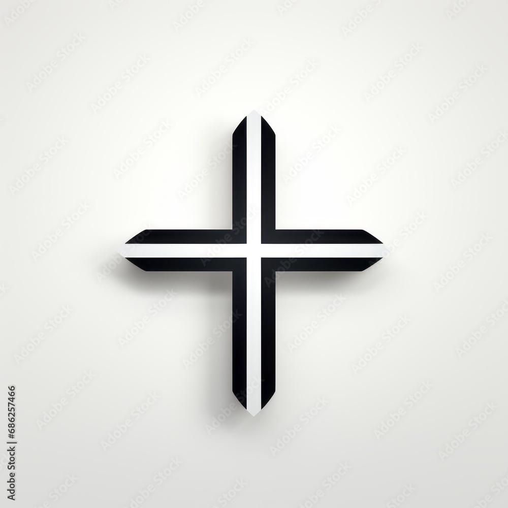 Fototapeta premium minimalistic logo in the shape of a cross