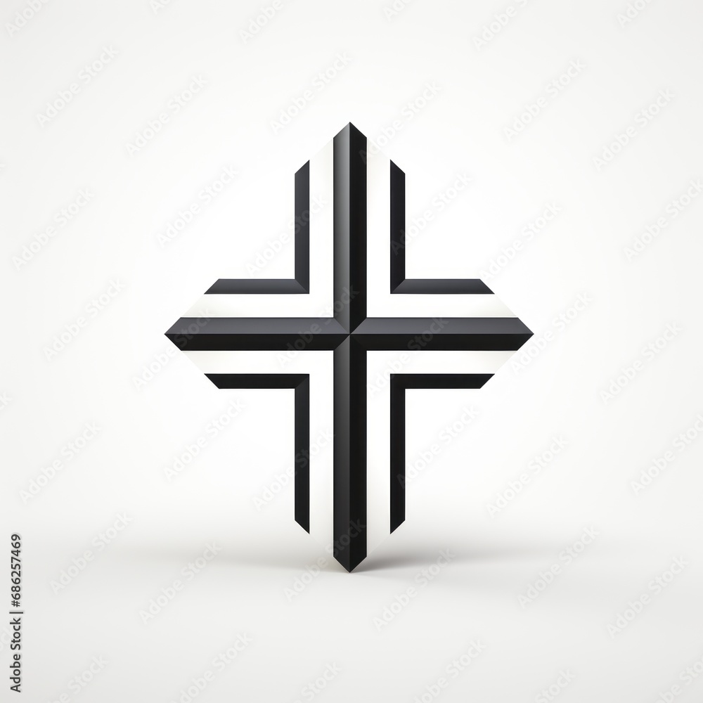 minimalistic logo in the shape of a cross minimalistic logo in the shape of a cross