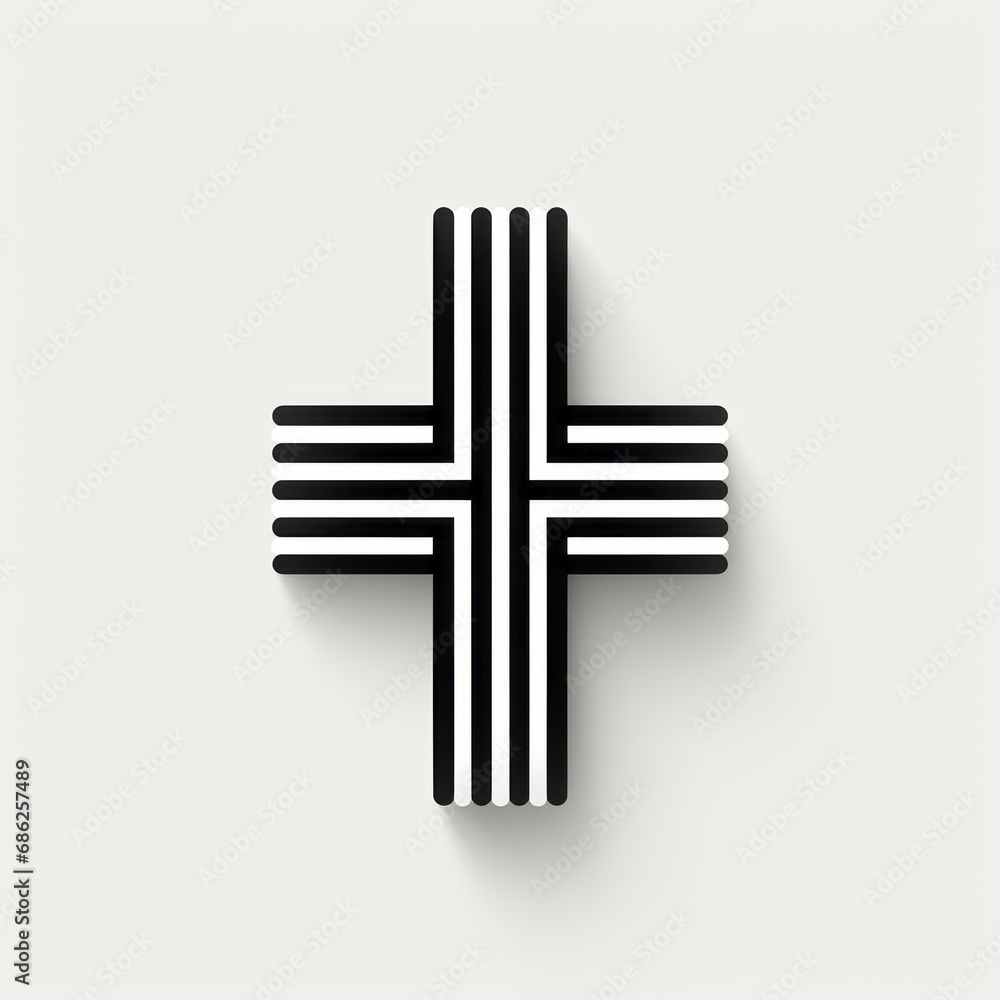 Fototapeta premium minimalistic logo in the shape of a cross