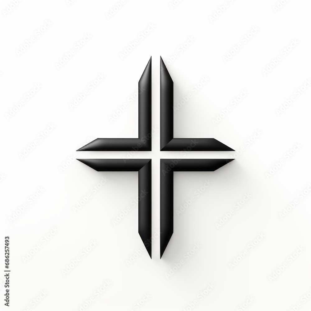 Obraz premium minimalistic logo in the shape of a cross
