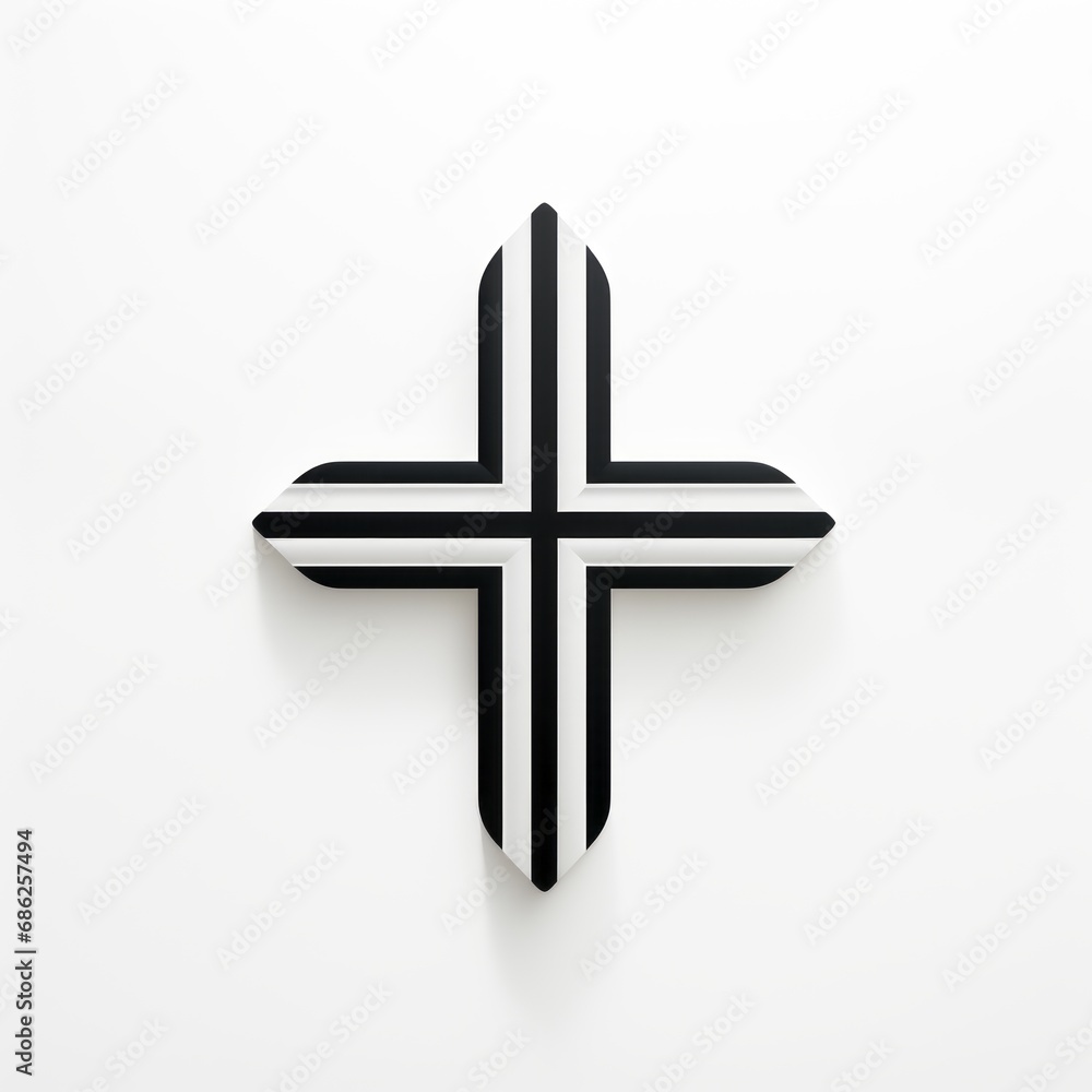 Obraz premium minimalistic logo in the shape of a cross