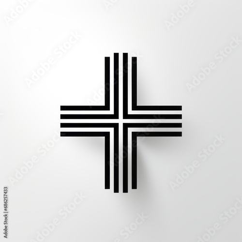 minimalistic logo in the shape of a cross