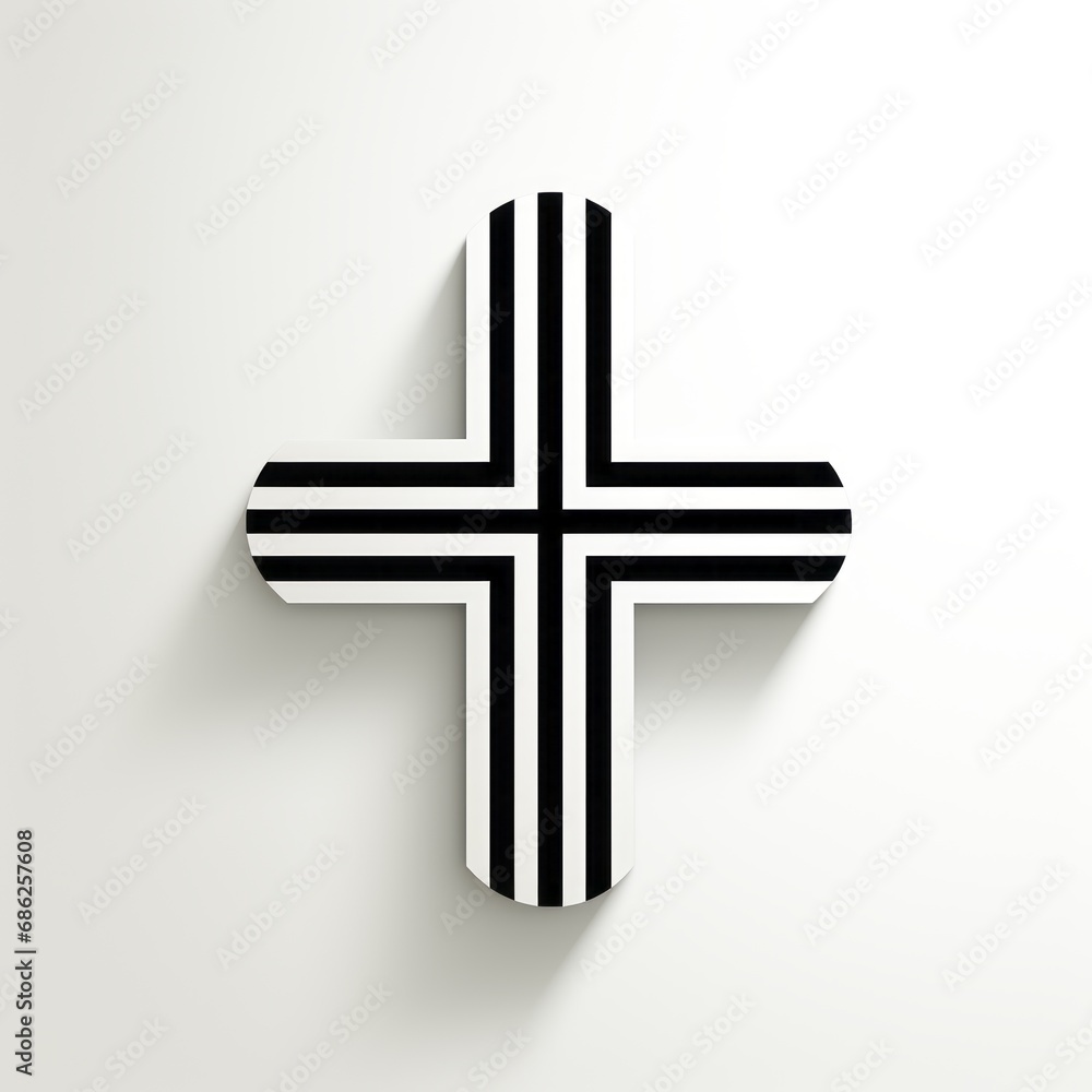 Obraz premium minimalistic logo in the shape of a cross