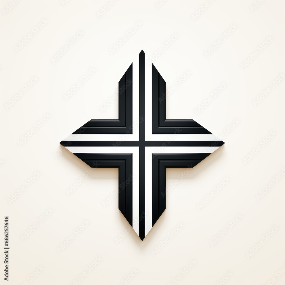 minimalistic logo in the shape of a cross minimalistic logo in the shape of a cross