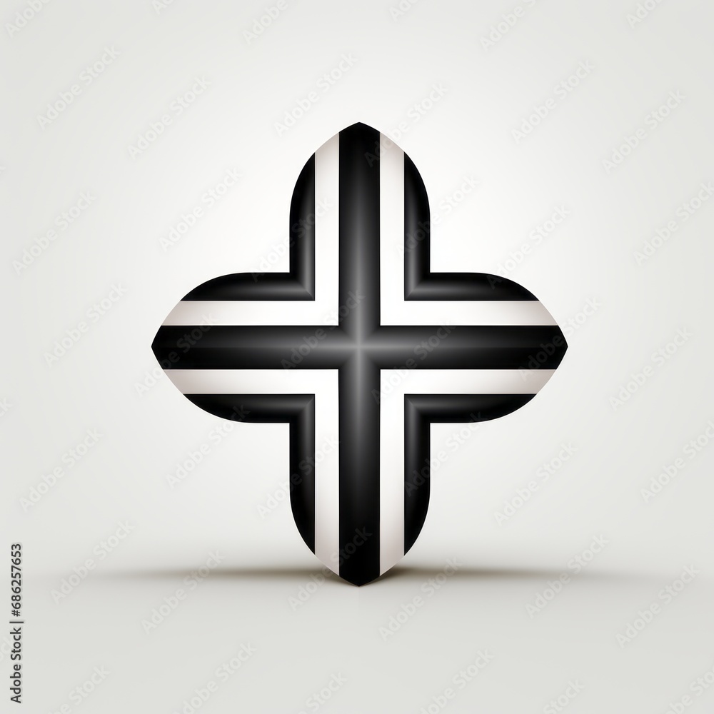 Obraz premium minimalistic logo in the shape of a cross