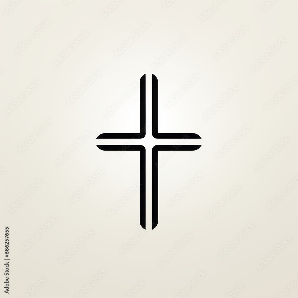 minimalistic logo in the shape of a cross minimalistic logo in the shape of a cross