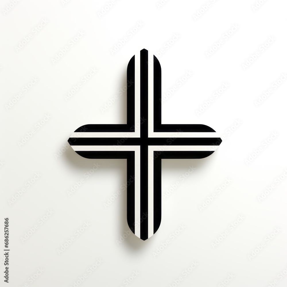 Fototapeta premium minimalistic logo in the shape of a cross