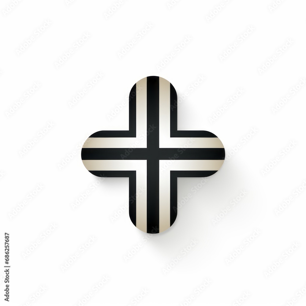 Fototapeta premium minimalistic logo in the shape of a cross