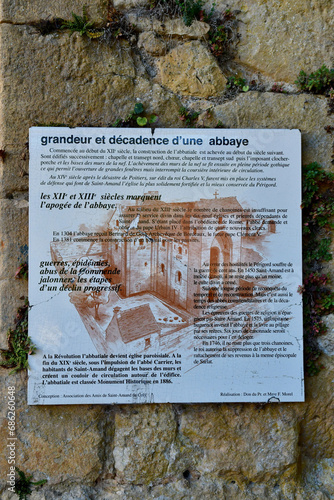 Saint Amand de Coly; France - october 7 2023 : Saint Amand de Coly