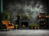 Dark and Moody Black Seamless Plain Backdrop with Floor for Photography