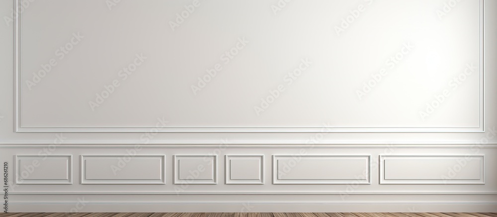 Room with a blank white wall perfect for design Room with a blank white wall perfect for design