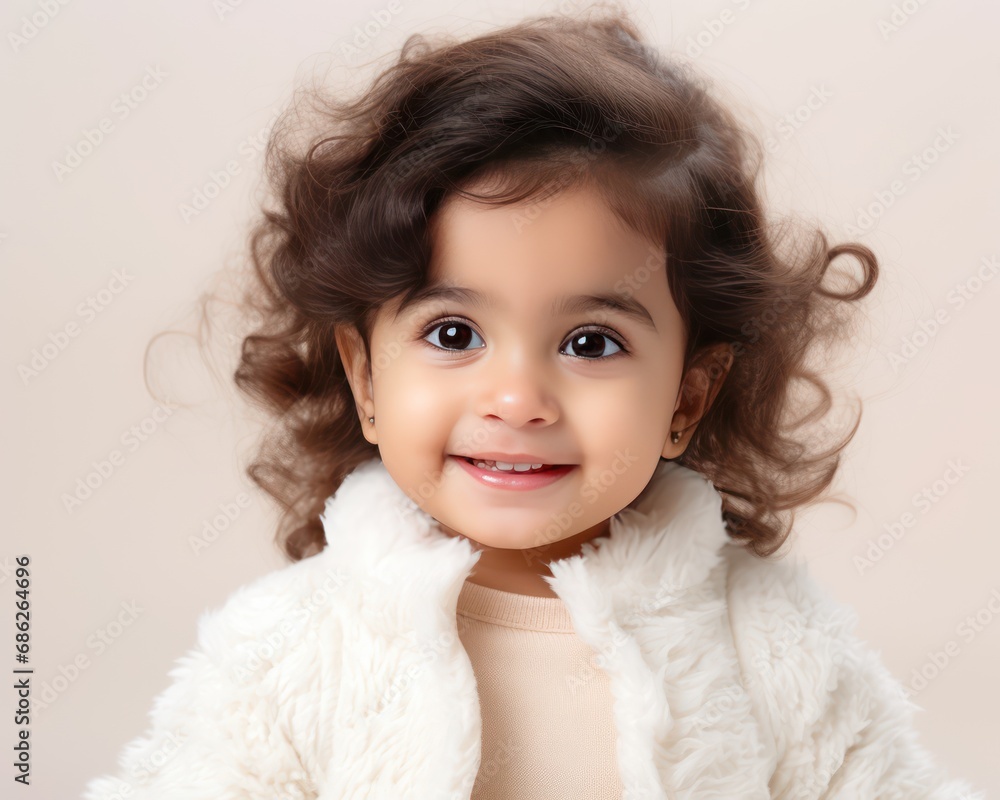 Adorable Indian Baby Girl in Trendy Outfit Joyful Smile and Expressive Eyes Adorable Indian Baby Girl in Trendy Outfit Joyful Smile and Expressive Eyes