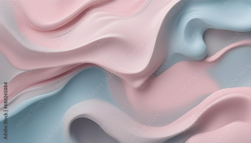 Obraz premium Abstract pastel pink and blue color paint with pastel gray background