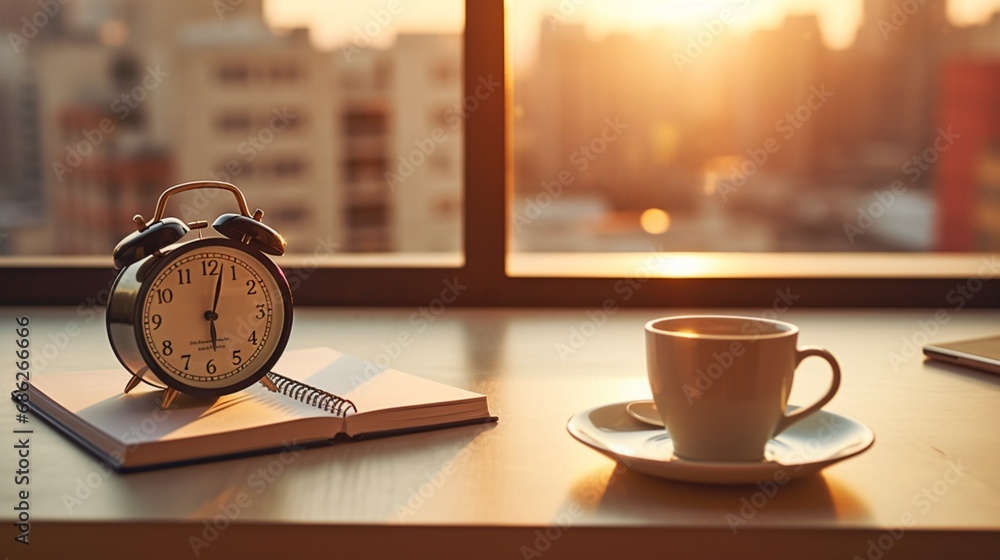 How to create an effective morning routine for a productive day? - obrazy, fototapety, plakaty 