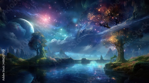 Discover the Enchanting Celestial Realm A Mesmerizing Journey Among Nebula © Usablestores