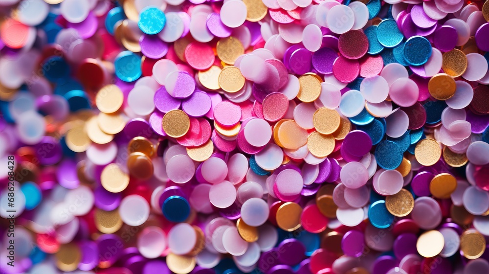 A colorful confetti background on an abstract background
