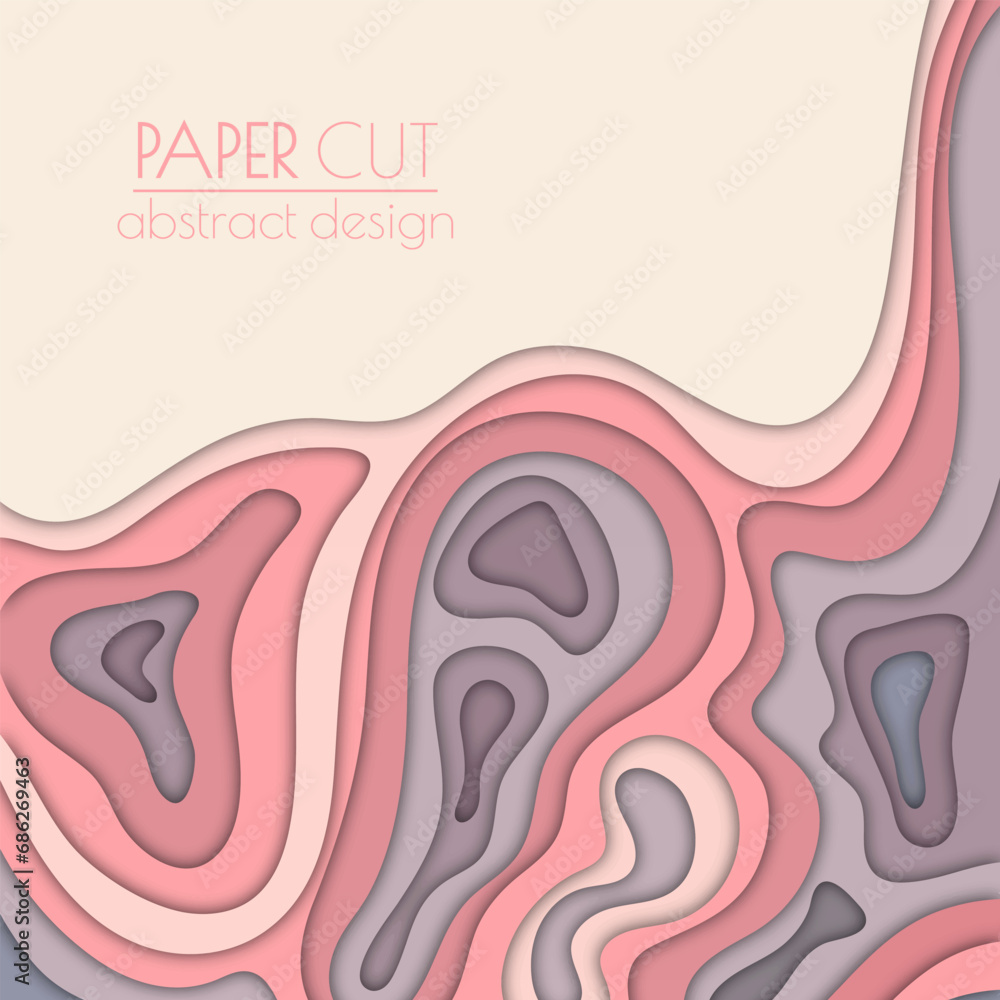 3d layout of the cover, banner, leaflet in the style of cut paper. Abstract smooth shapes create the effect of depth and space. Abstract background for creative design and creative idea 3d layout of the cover, banner, leaflet in the style of cut paper. Abstract smooth shapes create the effect of depth and space. Abstract background for creative design and creative idea
