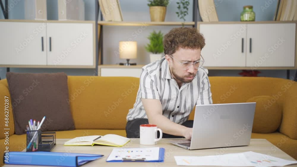 Stressed businessman working bored. Stressed businessman working bored.