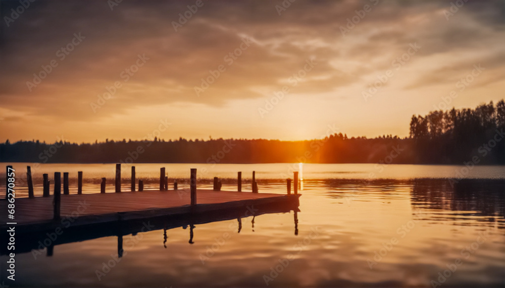 Aurea Alba- Luce Calda del Sole che Sorge sul Lago