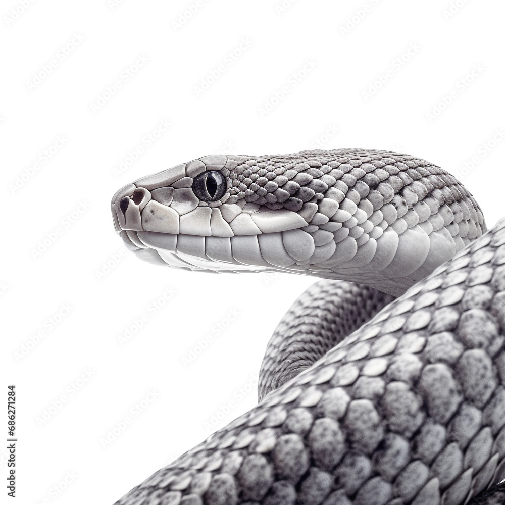 Fototapeta premium Grey Snake. PNG 