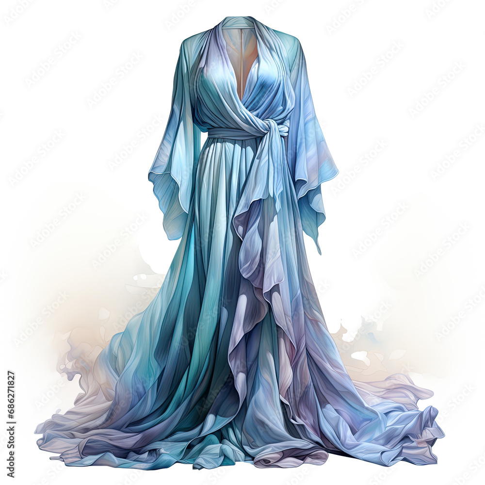 watercolor Dressing gown and robe clipart, Generative Ai