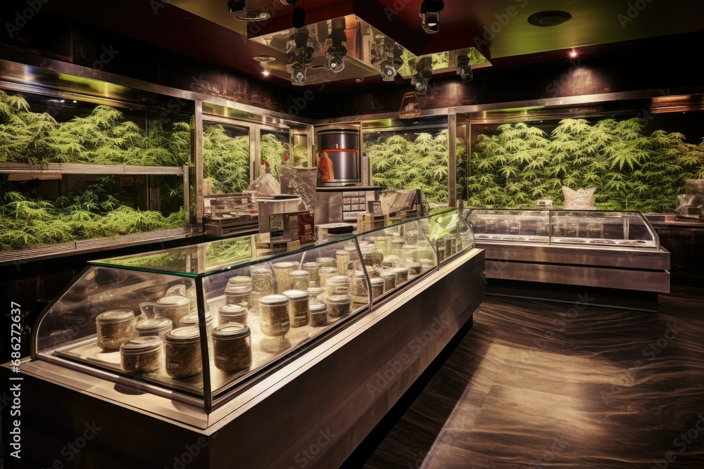 A modern cannabis store
