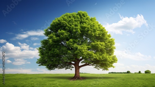 Compare the tree with its green color