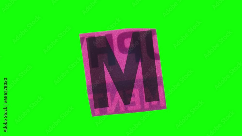 Uppercase M Letter in Paper Cut Letter. Ransom Letter style. Magazine Cut Outs. Wiggle loop. Uppercase M Letter in Paper Cut Letter. Ransom Letter style. Magazine Cut Outs. Wiggle loop.